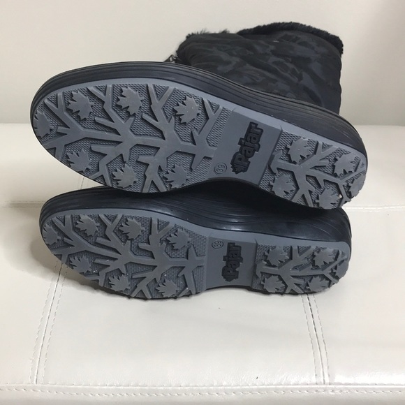 PAJAR Talia Black Boot Front Zip Faux Fur Size 39 - Picture 7 of 13